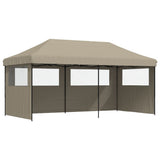 Tente de fête pop-up pliable Vidaxx avec 3 parois latérales taupe