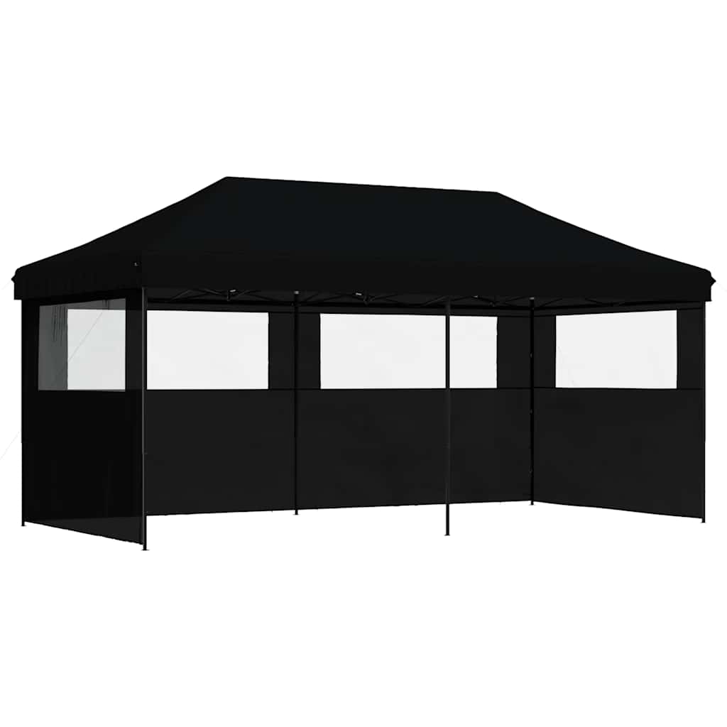 Vidaxx tente de fête pop-up pliable avec 3 parois latérales noir