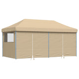 Vidaxl PartyTent Polable Polable avec 4 murs latéraux beige