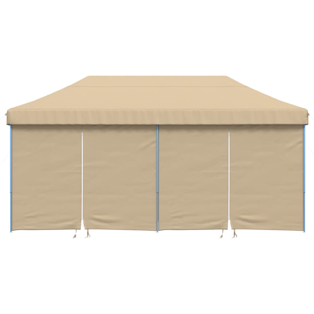 Vidaxl PartyTent Polable Polable avec 4 murs latéraux beige