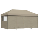 Pop-up pieghevole Vidaxl PartyTent con 4 pareti laterali taupe