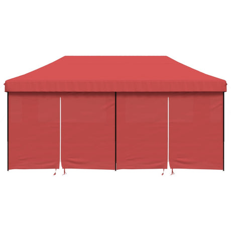 Tente de fête pop-up pliable Vidaxx avec 4 parois latérales en rouge bordeaux