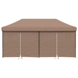 Vidaxl PartyTent Plegable plegable con 4 paredes laterales Brown