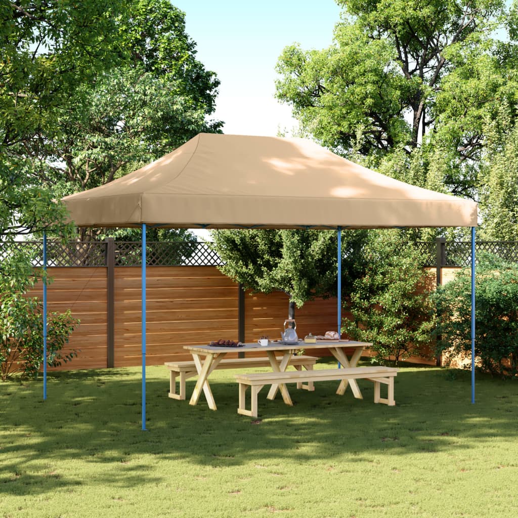 Vidaxl partytent inklapbaar pop-up 440x292x315 cm beige