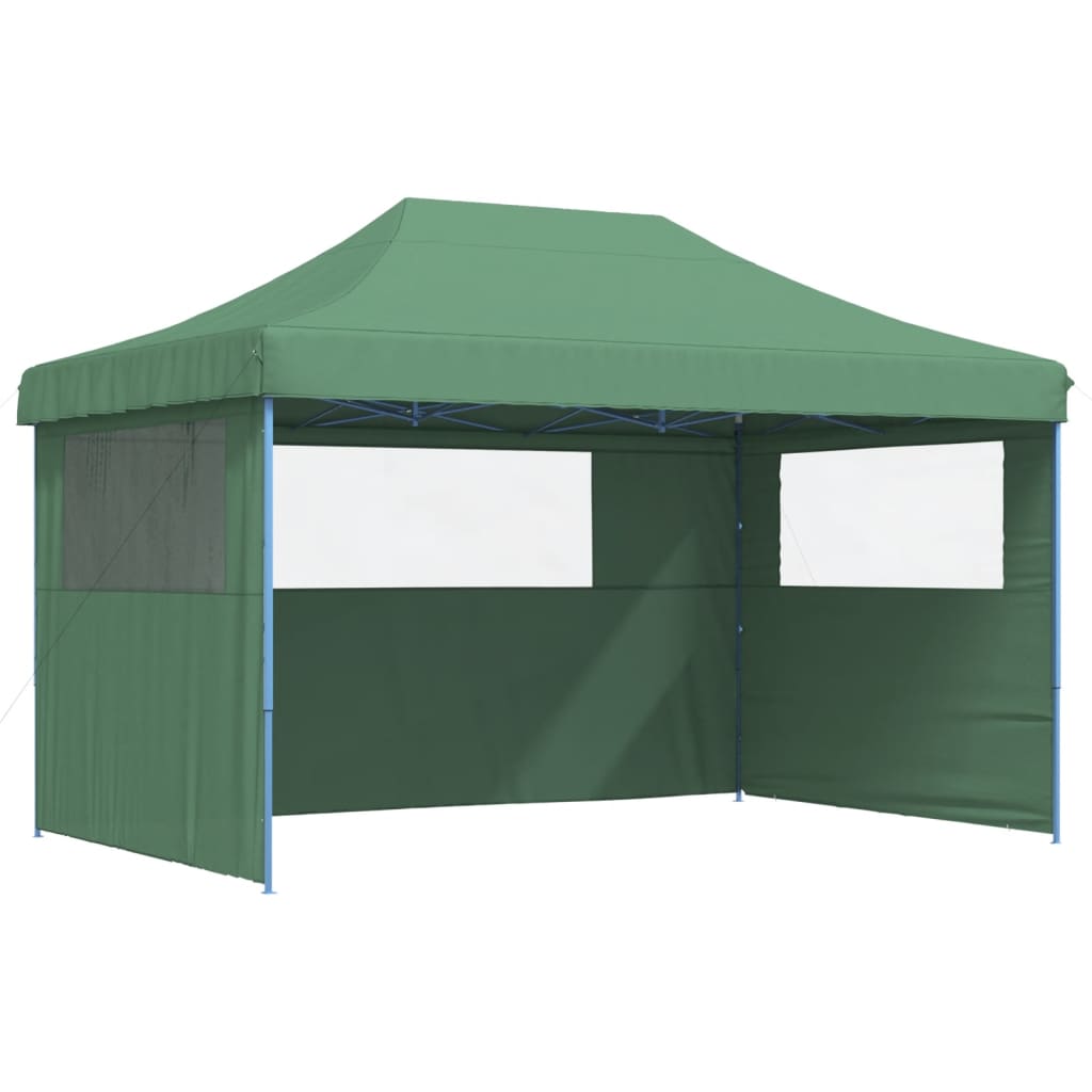 Tente de fête pop-up pliable Vidaxx avec 3 parois latérales verte