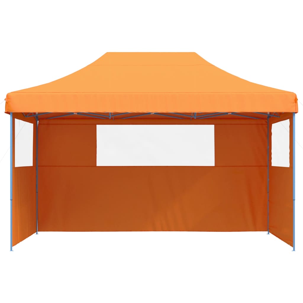 Vidaxl PartyTent sammenleggbar pop-up med 3 sidevegger oransje