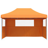 Vidaxl PartyTent Plegable plegable con 3 paredes laterales naranja