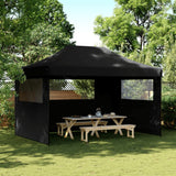 Vidaxx tente de fête pop-up pliable avec 3 parois latérales noir