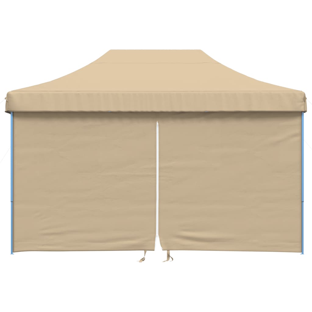 Vidaxl PartyTent Polable Polable avec 4 murs latéraux beige