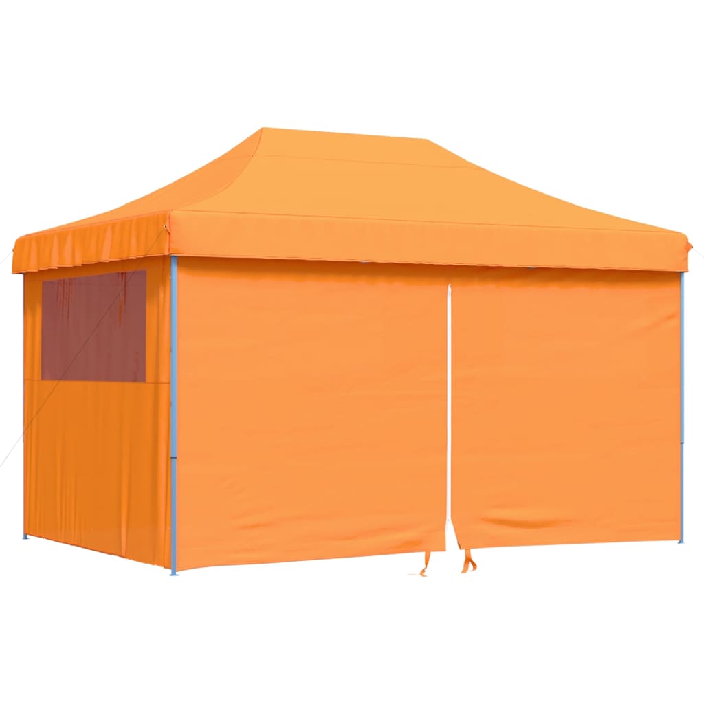 Tente de fête pop-up pliable Vidaxx avec 4 parois latérales orange