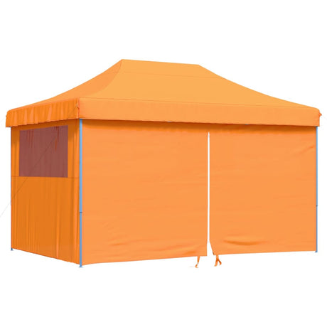 Tente de fête pop-up pliable Vidaxx avec 4 parois latérales orange