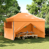 Vidaxl Partytent Foldable Pop-Up With 4 Side Walls Orange