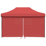 Tente de fête pop-up pliable Vidaxx avec 4 parois latérales en rouge bordeaux