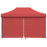 Vidaxl Partytent Foldable Pop-Up With 4 Side Walls Bordeaux Red