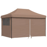 Vidaxl PartyTent Plegable plegable con 4 paredes laterales Brown