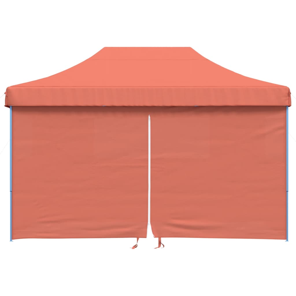 Vidaxl PartyTent Plegable plegable con 4 paredes laterales de color terracota