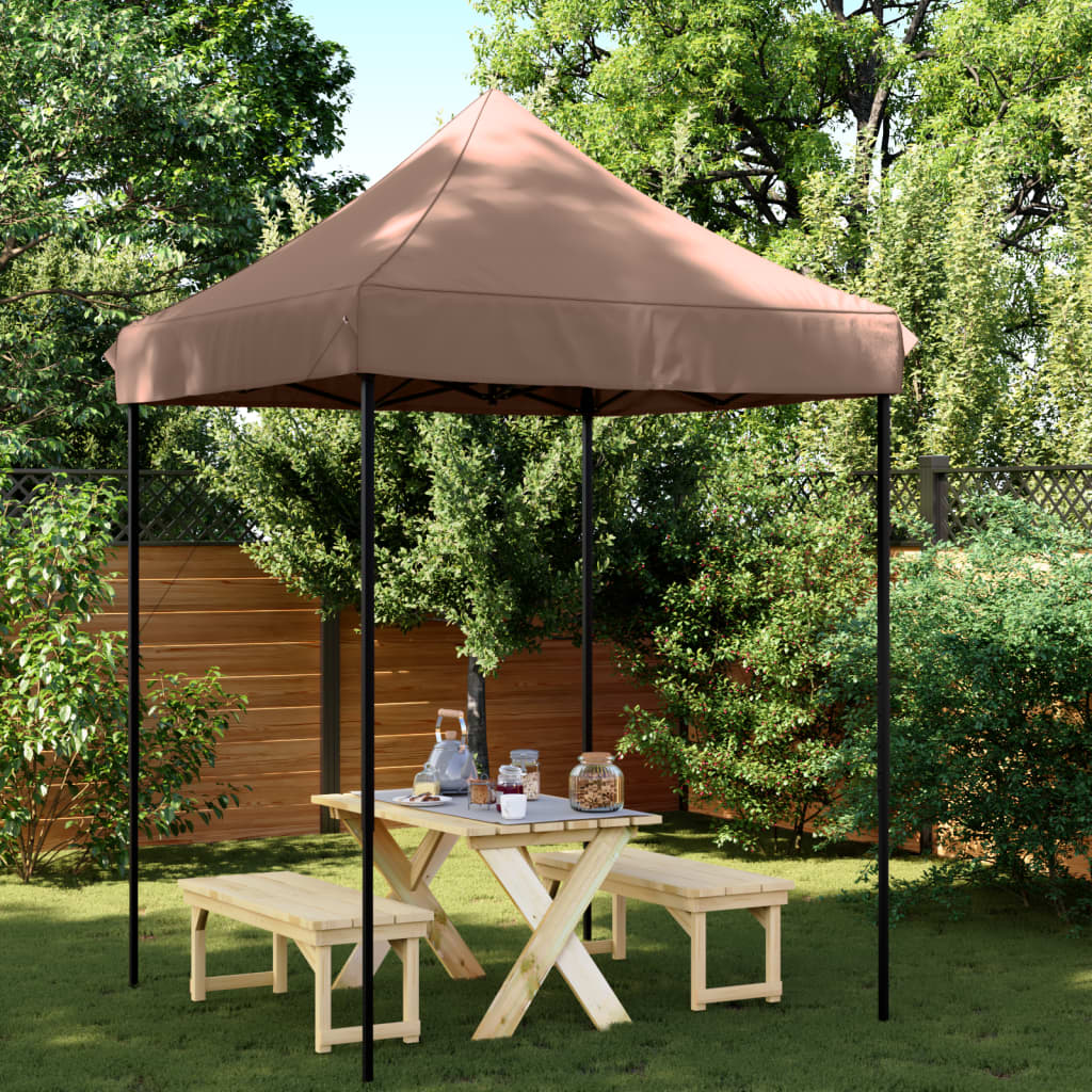 Vidaxl PartyTent Składane wyskakujące okienko 200x200x306 cm brązowe