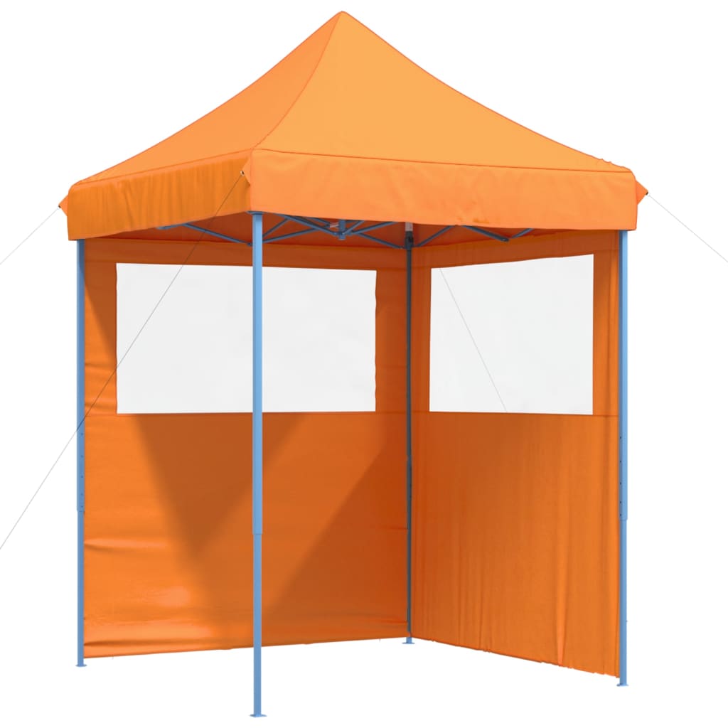 VidaXL Partytent inklapbaar pop-up met 2 zijwanden oranje