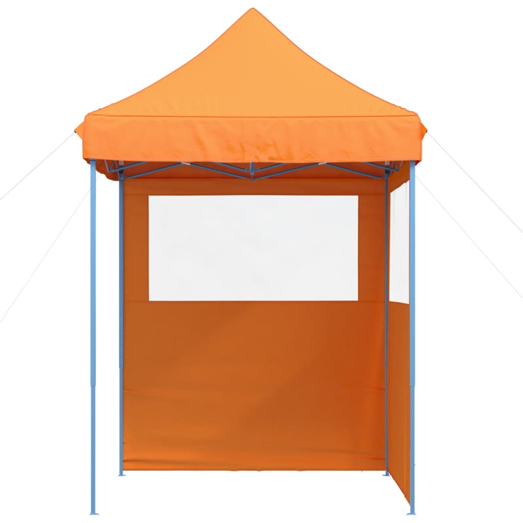 Vidaxl Partytent Foldable Pop-Up With 2 Side Walls Orange