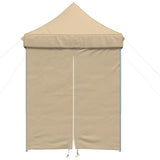 Tente de fête pop-up pliable Vidaxx avec 4 parois latérales beige