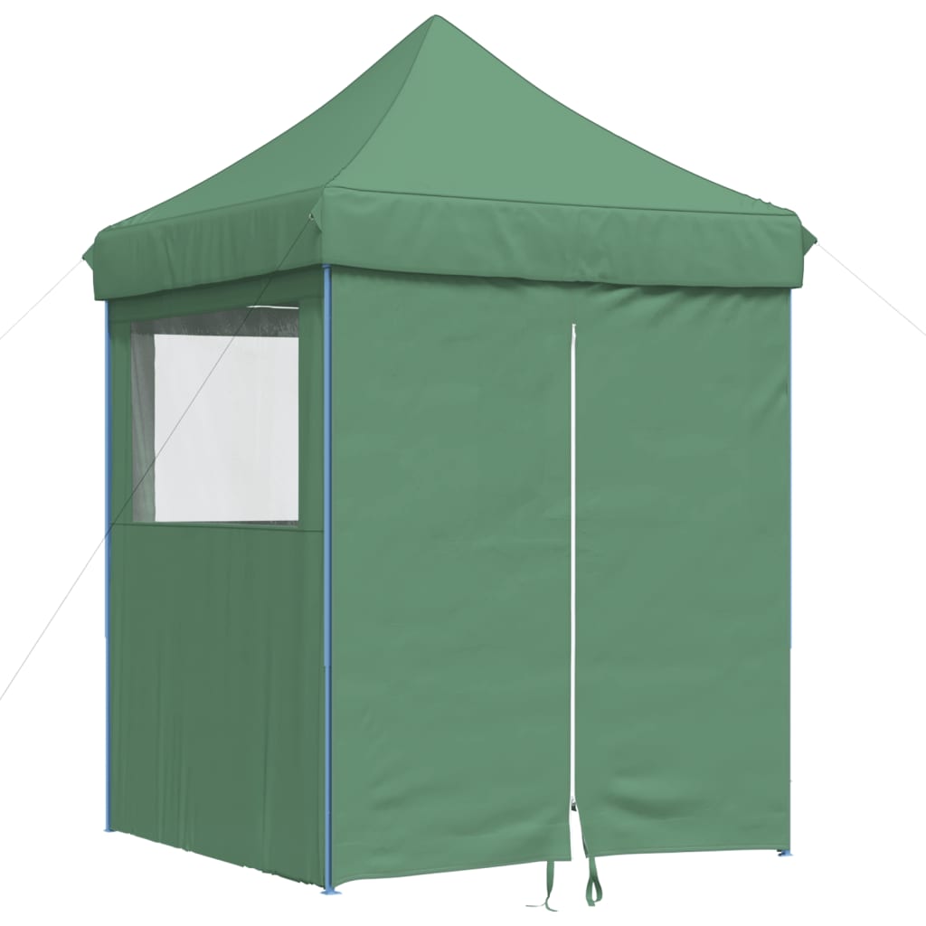 Pop-up pieghevole Vidaxl PartyTent con 4 pareti laterali verdi