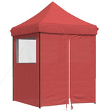 Vidaxl Partytent flappbar Pop-up mat 4 Säitewänn Bordeaux rout