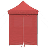 Vidaxl PartyTent fällbar pop-up med 4 sidoväggar Bordeaux Red