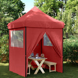 Vidaxl Partytent flappbar Pop-up mat 4 Säitewänn Bordeaux rout