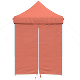 Tente de fête pop-up pliable Vidaxx avec 4 parois latérales, couleur terre cuite