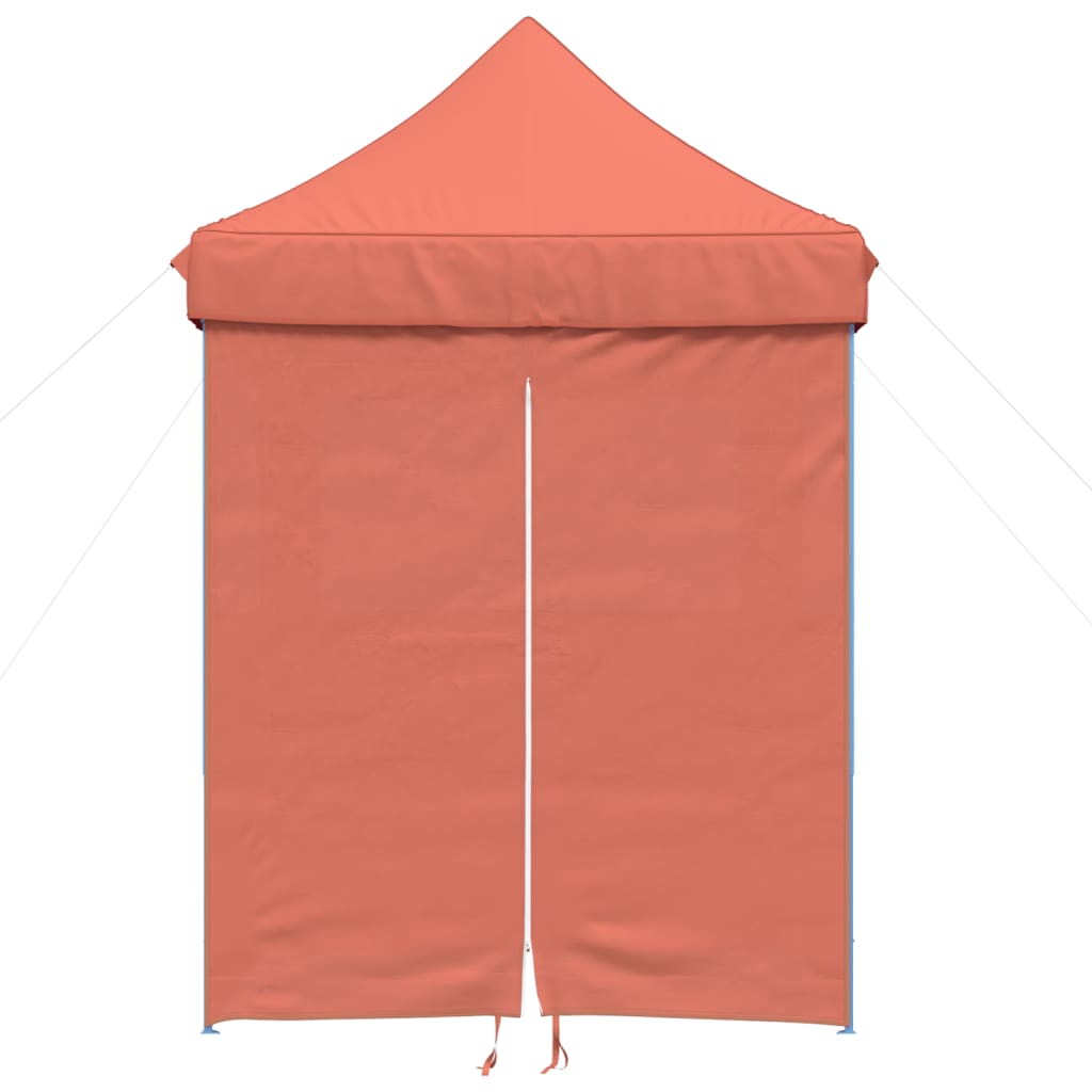 Vidaxl PartyTent sammenleggbar pop-up med 4 sidevegg Terracotta-farget