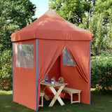 Tente de fête pop-up pliable Vidaxx avec 4 parois latérales, couleur terre cuite