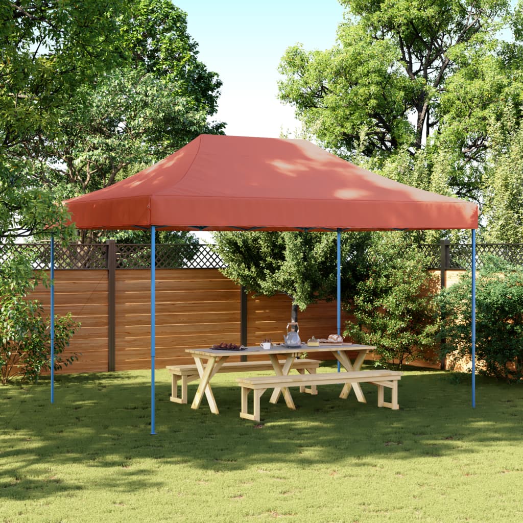 Tente de fête pop-up pliable Vidaxx 410x279x315 cm terre cuite