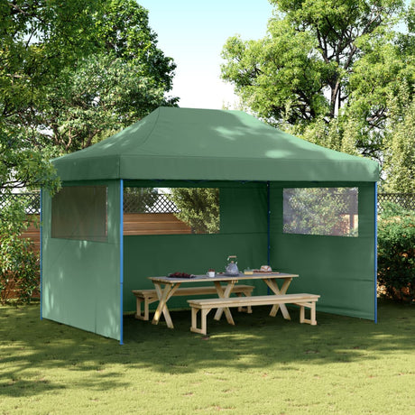 Tente de fête pop-up pliable Vidaxx avec 3 parois latérales verte