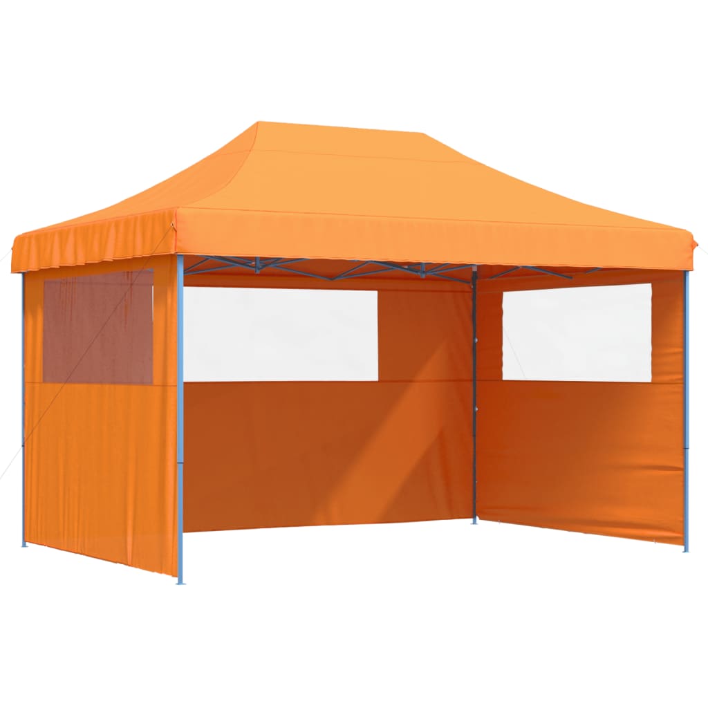 Tente de fête pop-up pliable Vidaxx avec 3 parois latérales orange
