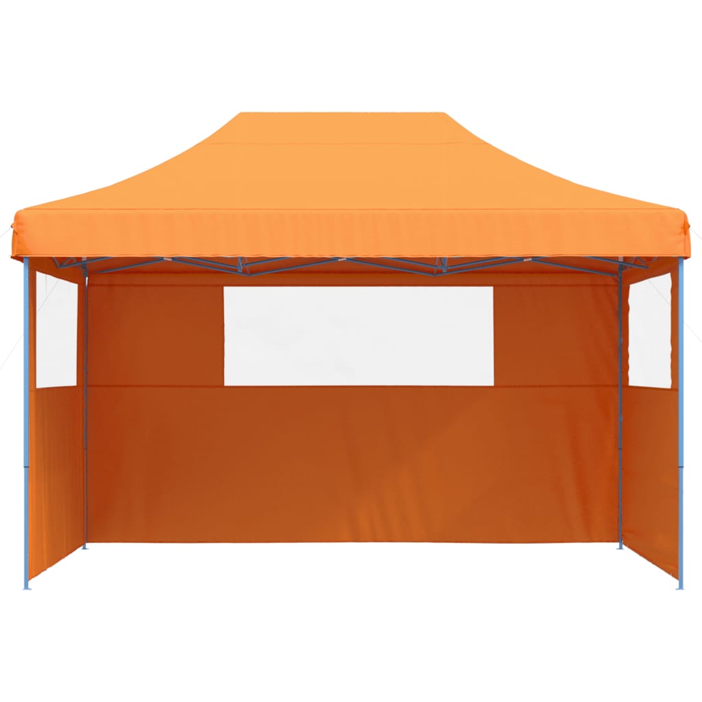 Tente de fête pop-up pliable Vidaxx avec 3 parois latérales orange