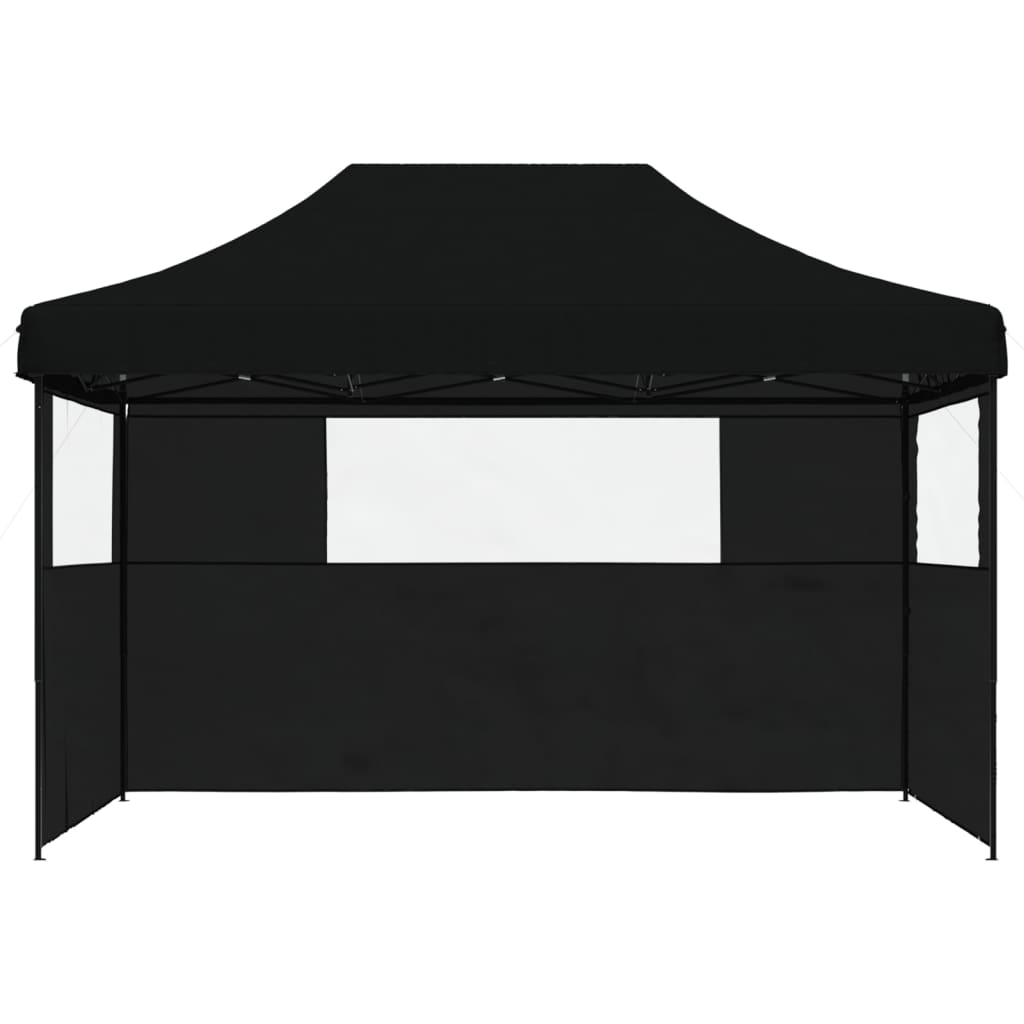 Vidaxl PartyTent Plegable plegable con 3 paredes laterales negros