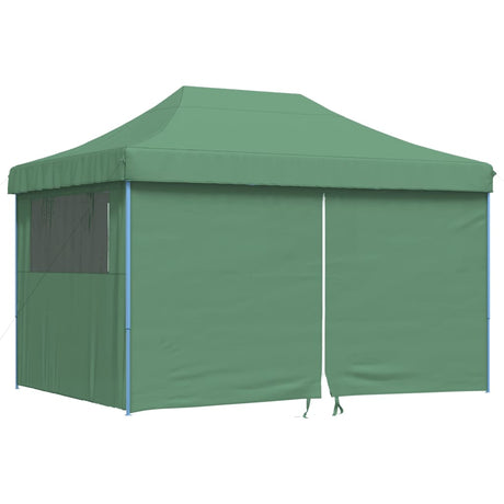 Tente de fête pop-up pliable Vidaxx avec 4 parois latérales verte