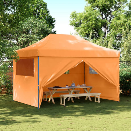 Tente de fête pop-up pliable Vidaxx avec 4 parois latérales orange