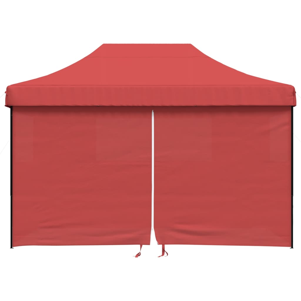 Pop-up pieghevole Vidaxl PartyTent con 4 pareti laterali Bordeaux rosso