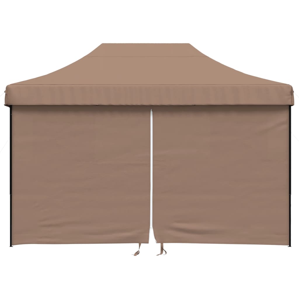 Vidaxl Partytent Faltbares Popup mit 4 Seitenwänden braun