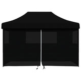 Vidaxl PartyTent sammenleggbar pop-up med 4 sidevegger svart