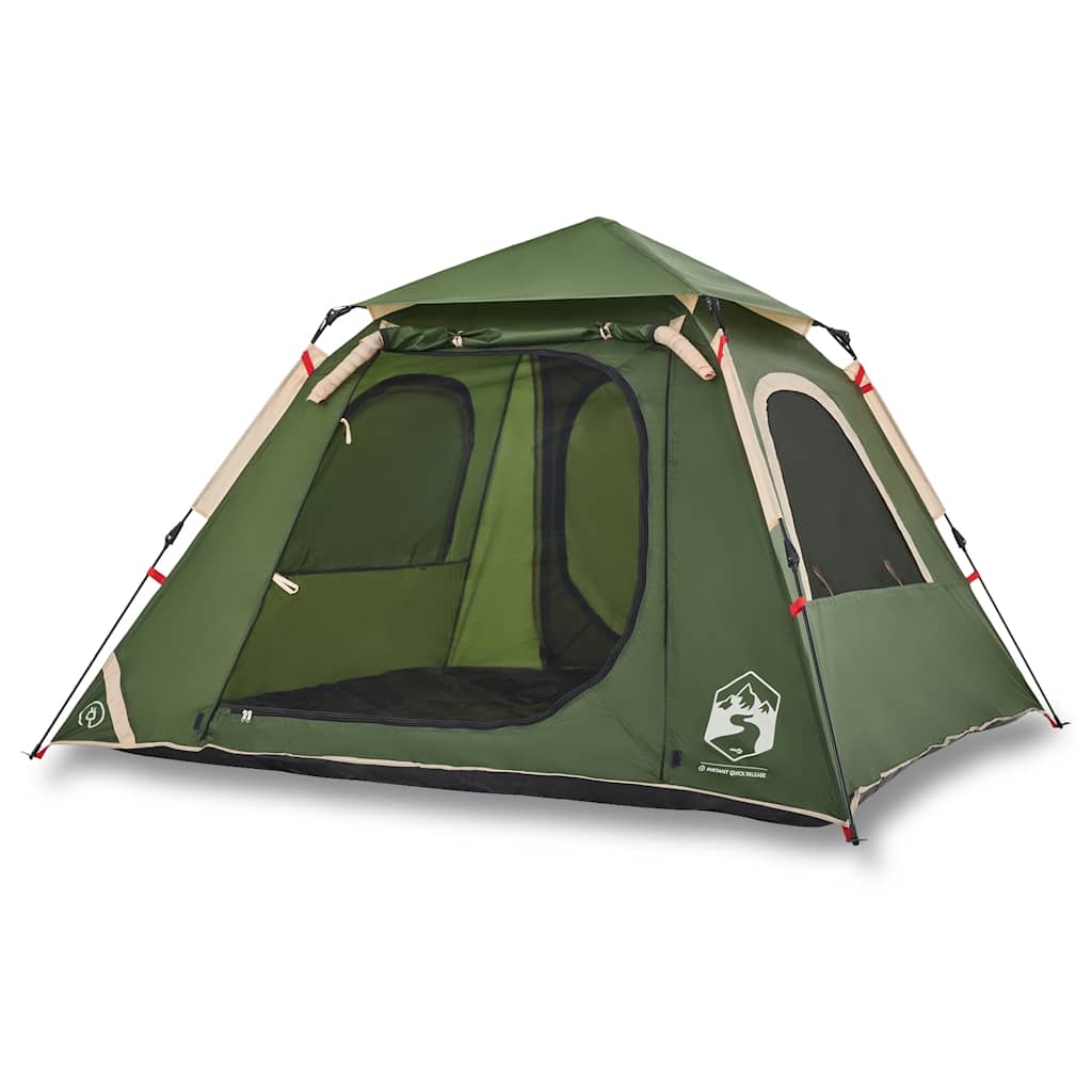 Vidaxl Dome Tent 4-Person Fast Release Green