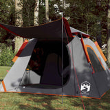 Vidaxl Dome Tenda Release veloce di 4 persone Grey and Orange