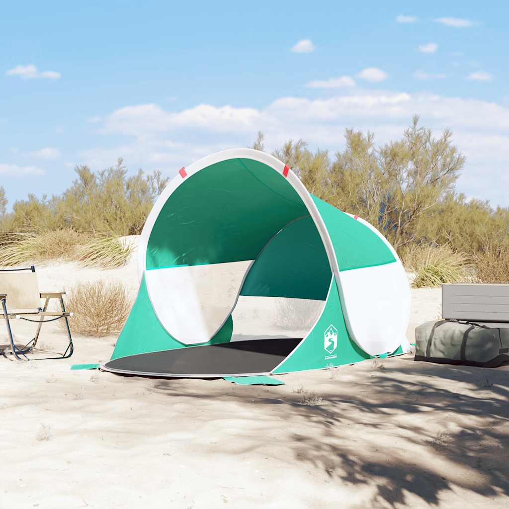 Vidaxl beach tent pop-up waterproof sea green