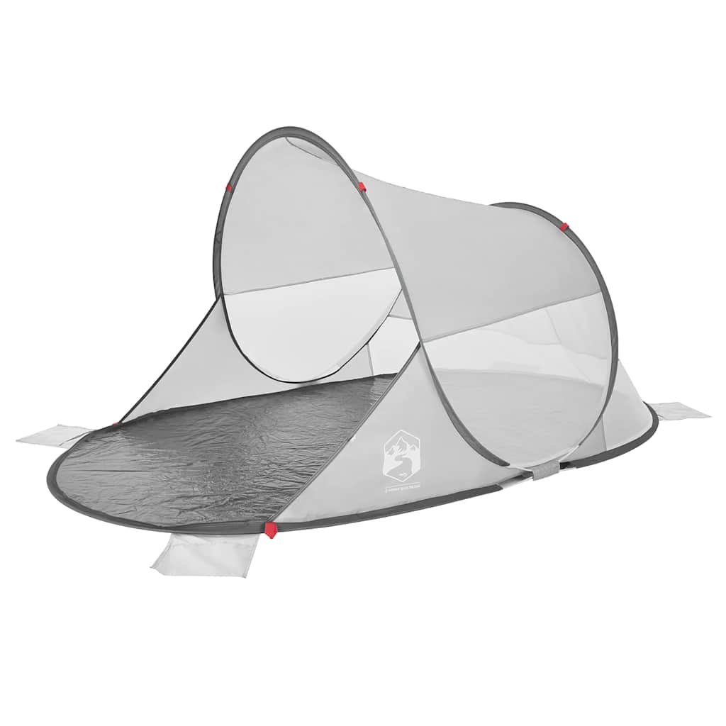 VidaXL tente de plage pop-up imperméable gris