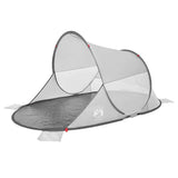 VidaXL tente de plage pop-up imperméable gris