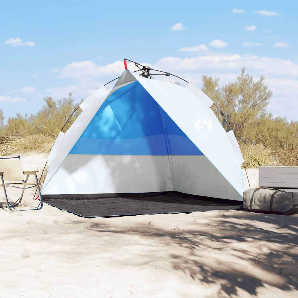 VidaXL tente de plage étanche à dégagement rapide bleu azur