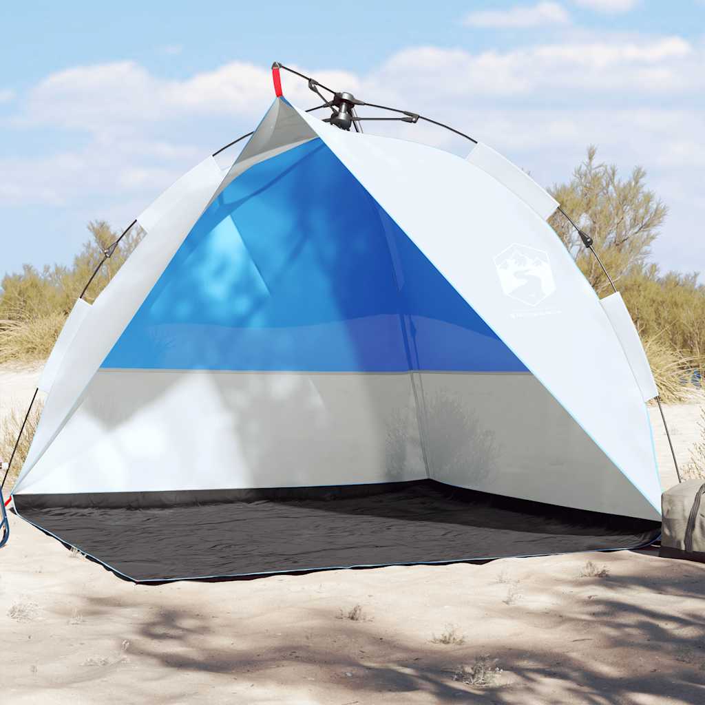 VidaXL tente de plage étanche à dégagement rapide bleu azur