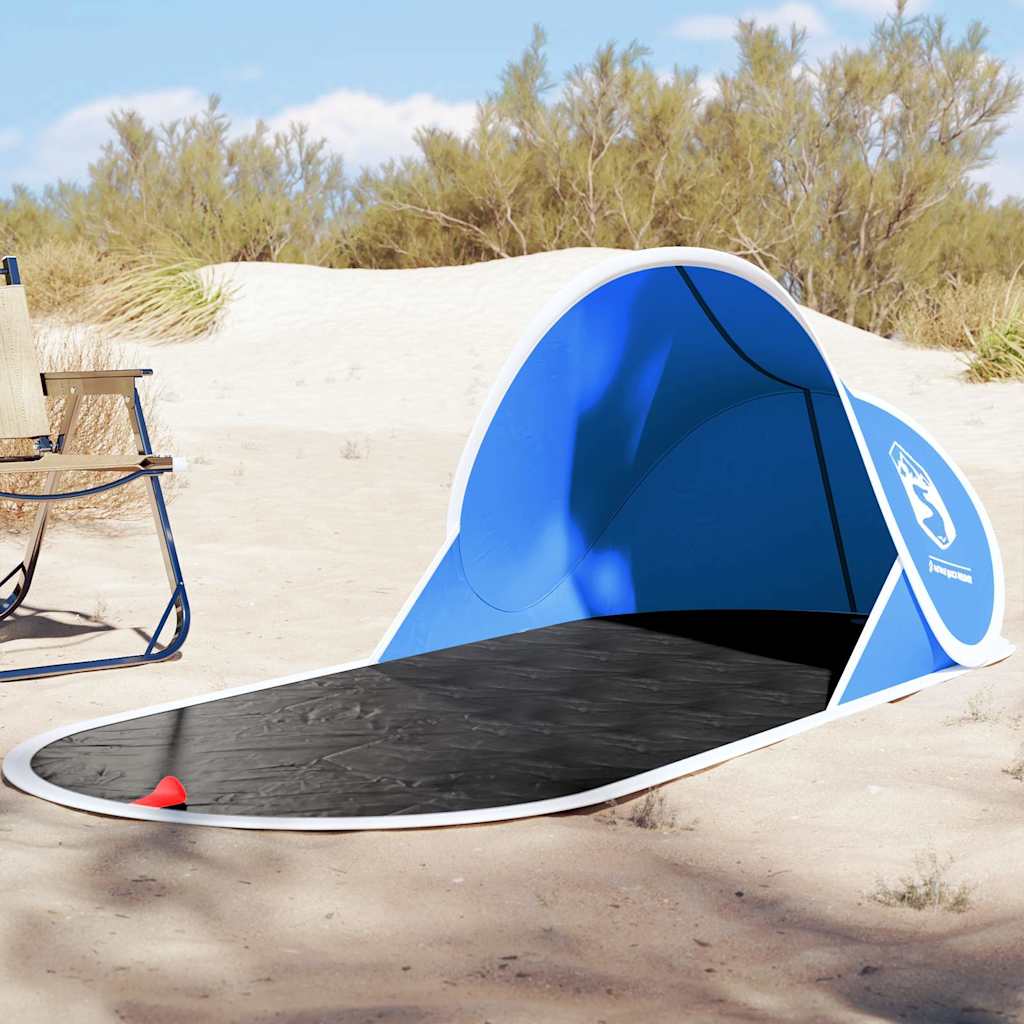 Vidaxl Beach Tent P-Up Waterproof Azure Blue