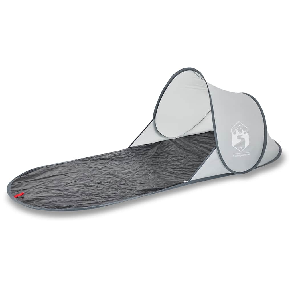 VidaXL tente de plage pop-up imperméable gris
